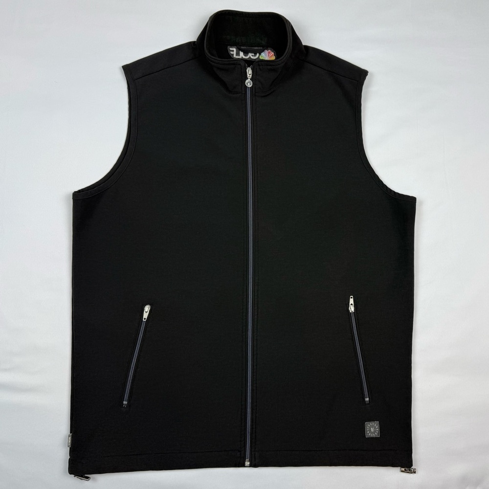 Link Soul NBC Golf Mens Vest Sz Large Full Zip Soft Shell Black B1